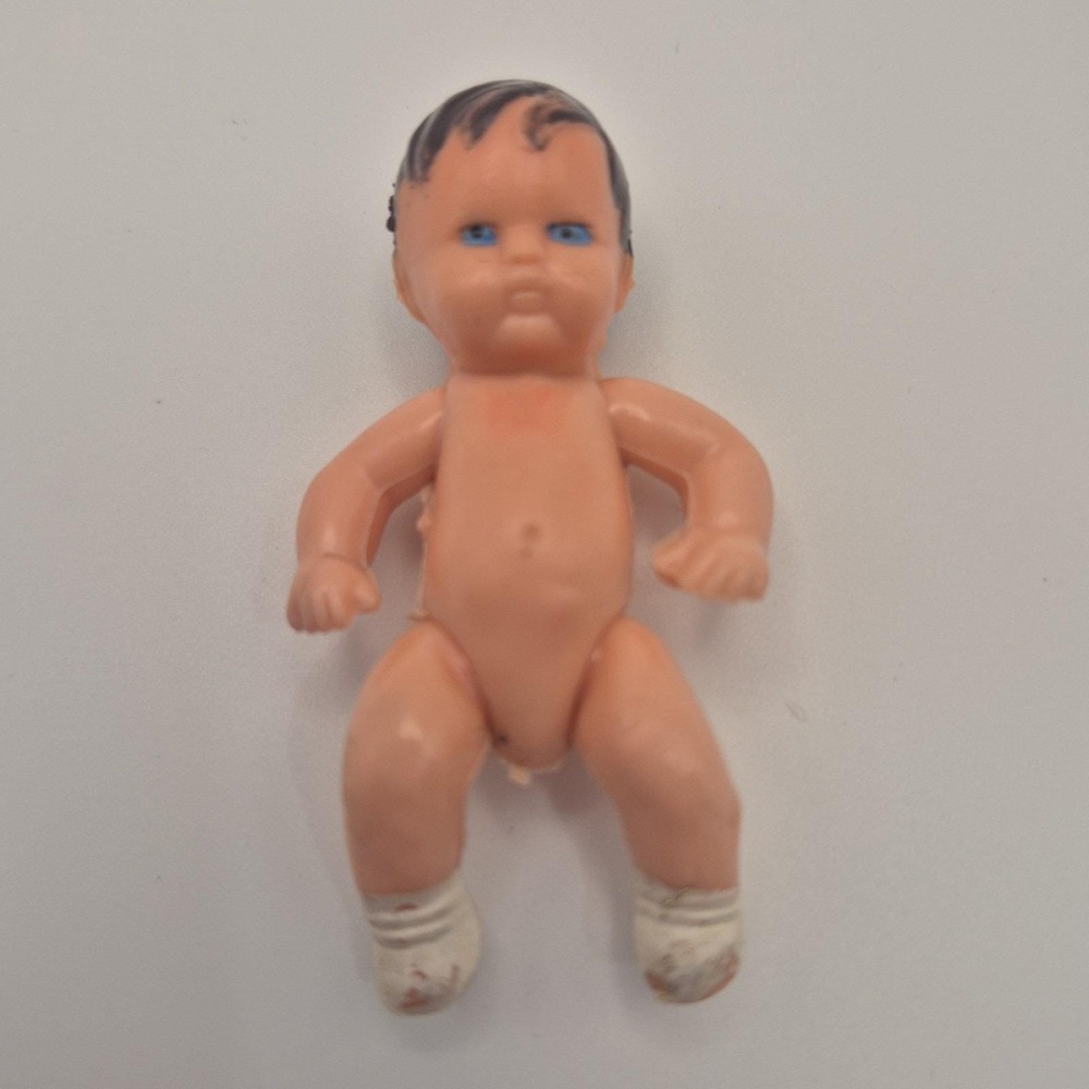 1960s Dollhouse Miniature Baby Doll manufactured by B. Shackman Articulated